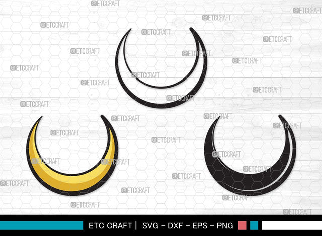 Moon SVG | Half Moon Svg | Crescent Moon Svg | Star Svg | Moon Clipart SVG ETC Craft 