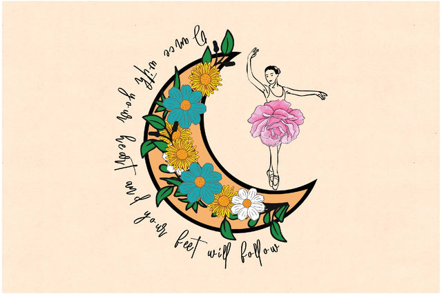 Moon with Ballerina Sublimation Sublimation Jagonath Roy 