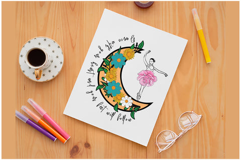 Moon with Ballerina Sublimation Sublimation Jagonath Roy 