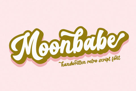 Moonbabe - Retro Script Font Font KA Designs 