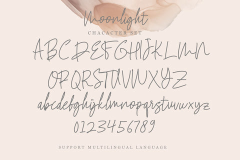 Moonlight script Font Chamsae Studio 