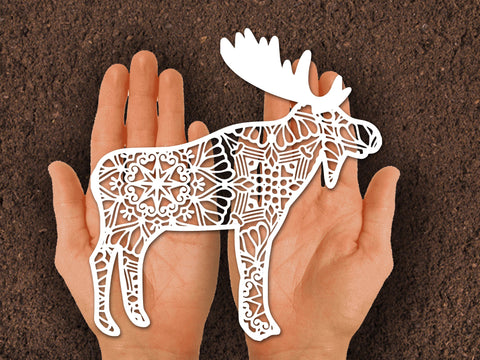 Moose Forest Hunting Paper cut SVG Johan Ru designs 