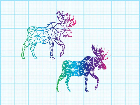 Moose Hunting Geomatical Print SVG Johan Ru designs 