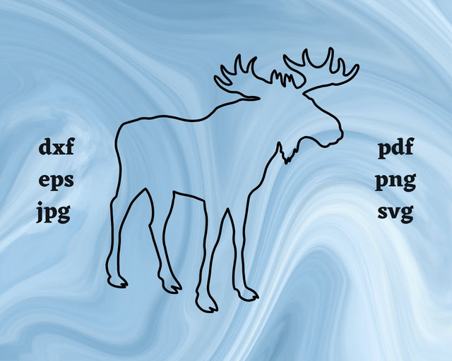 Moose Outline SVG Cut File SVG Northern Light SVG 