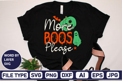 More Boos Please SVG Cut File SVGs,Quotes and Sayings,Food & Drink,On Sale, Print & Cut SVG DesignPlante 503 