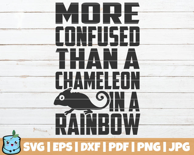 More Confused Than A Chameleon In A Rainbow SVG MintyMarshmallows 