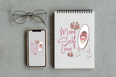 More Self Love Skeleton Mirror PNG Sublimation Jagonath Roy 