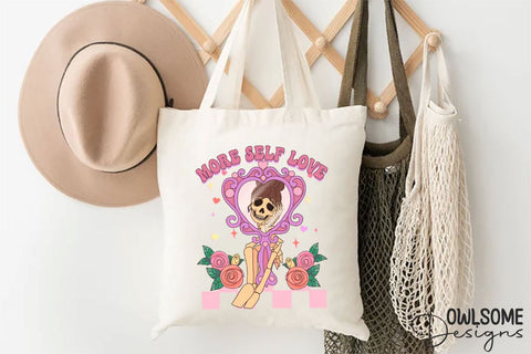 More Self Love Skeleton Mirror PNG Valentine Sublimation Owlsome.Designs 
