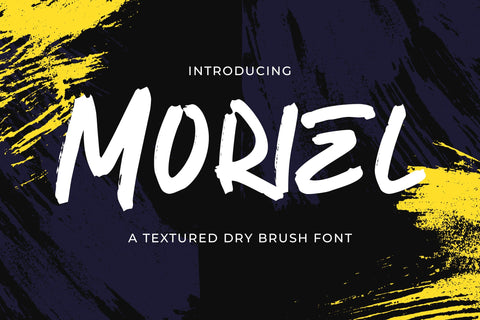 Moriel - Textured Brush Font Font StringLabs 