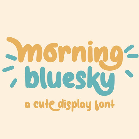 Morning Bluesky Font letterbeary 