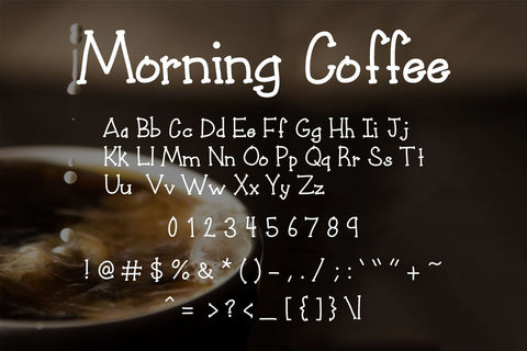 Morning Coffee Font Design Shark 