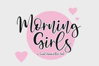 Morning Girls Handwritten Script Font Font Haksen 