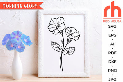 Morning Glory SVG - Virgo Flower Cut File SVG RedHelgaArt 