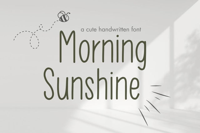 Morning Sunshine - cute hand writing font Font ChiraaDesign 