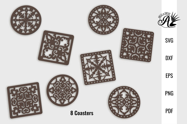 Moroccan Style Coasters SVG cut files SVG Angel on Empire 