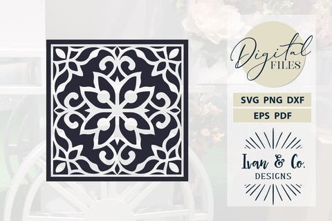 Moroccan Tile SVG Files, Farmhouse Tile Svg, Cricut Svg, Silhouette Designs, Digital Cut Files, DXF PNG (1533041714) SVG Ivan & Co. Designs 