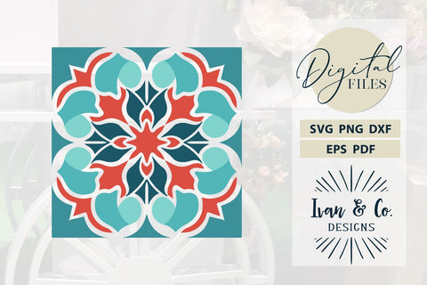 Moroccan Tile SVG Files, Farmhouse Tile Svg, Cricut Svg, Silhouette Designs, Digital Cut Files, DXF PNG (1533042744) SVG Ivan & Co. Designs 