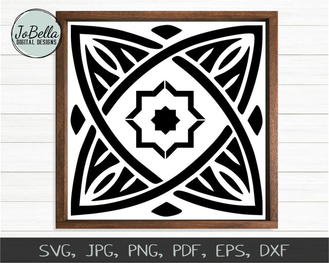 Moroccan Tile SVG, Printable, and Stencil Design SVG JoBella Digital Designs 