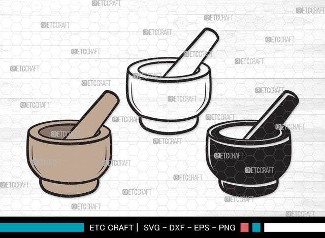 Mortar And Pestle Clipart SVG, Mortar Pestle Svg, Mortar Svg, Mortar Icon Svg, Pestle Svg, Mortar And Pestle Clipart SVG ETC Craft 