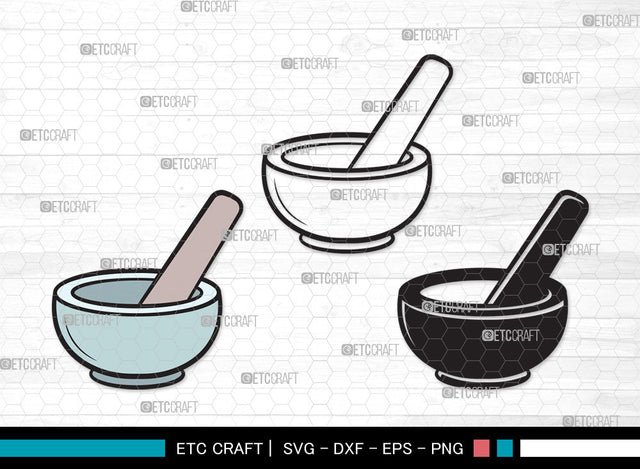 Mortar And Pestle Clipart SVG, Mortar Pestle Svg, Mortar Svg, Mortar Icon Svg, Pestle Svg, Mortar And Pestle Clipart SVG ETC Craft 