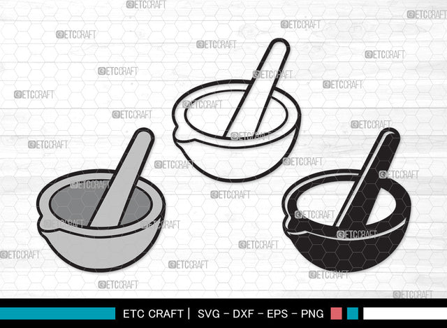 Mortar And Pestle Clipart SVG, Mortar Pestle Svg, Mortar Svg, Mortar Icon Svg, Pestle Svg, Mortar And Pestle Clipart SVG ETC Craft 