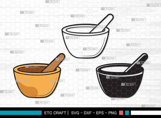 Mortar And Pestle Clipart SVG, Mortar Pestle Svg, Mortar Svg, Mortar Icon Svg, Pestle Svg, Mortar And Pestle Clipart SVG ETC Craft 