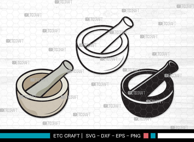 Mortar And Pestle Clipart SVG, Mortar Pestle Svg, Mortar Svg, Mortar Icon Svg, Pestle Svg, Mortar And Pestle Clipart SVG ETC Craft 