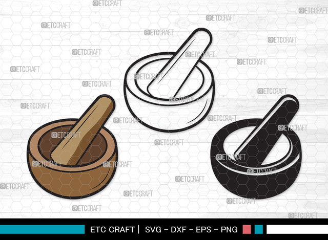 Mortar And Pestle Clipart SVG, Mortar Pestle Svg, Mortar Svg, Mortar Icon Svg, Pestle Svg, Mortar And Pestle Clipart SVG ETC Craft 