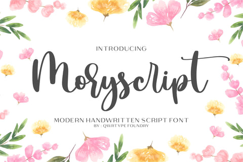 Moryscript Font Qwrtype Foundry 