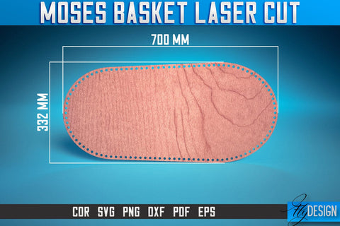 Moses Basket Laser Cut SVG | Baby Design Laser Cut SVG Design | CNC Files SVG Fly Design 