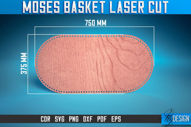 Moses Basket Laser Cut SVG | Baby Design Laser Cut SVG Design | CNC Files SVG Fly Design 