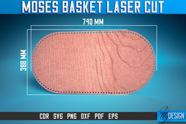 Moses Basket Laser Cut SVG | Baby Design Laser Cut SVG Design | CNC Files SVG Fly Design 