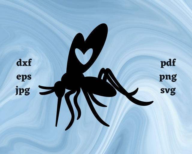 Mosquito Heart SVG Cut File SVG Northern Light SVG 