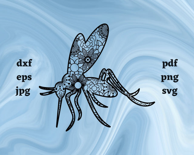 Mosquito Mandala SVG Cut File SVG Northern Light SVG 