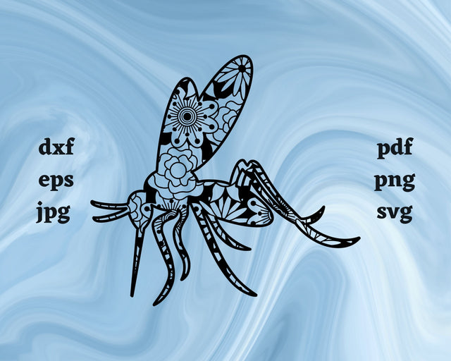 Mosquito Mandala SVG Cut File SVG Northern Light SVG 