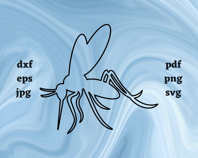 Mosquito Outline SVG Cut File SVG Northern Light SVG 
