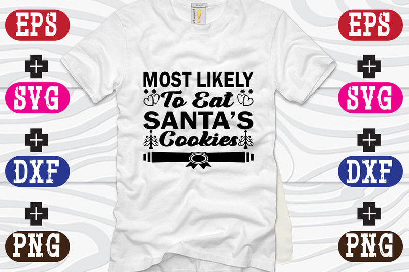 Most Likely To Eat Santa's Cookies SVG Nurstore 