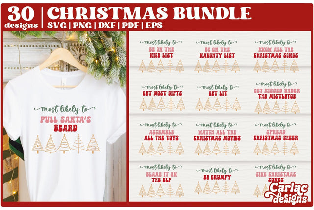 Most Likely to SVG Bundle | Funny Christmas SVG | Family SVG SVG Carla C Designs 