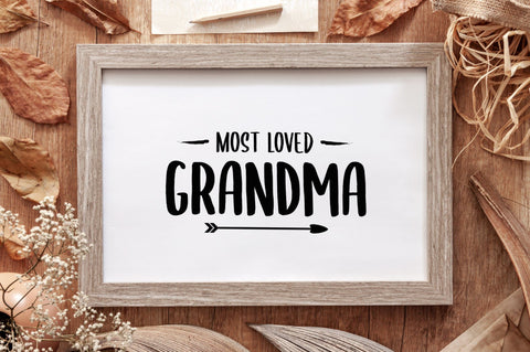 Most Loved Grandma SVG Design SVG futivesvg 