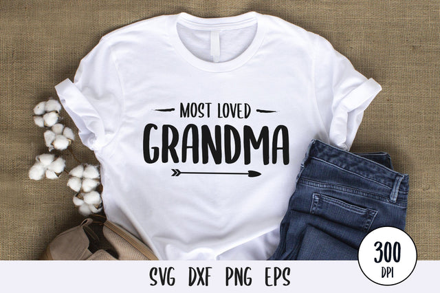 Most Loved Grandma SVG Design SVG futivesvg 