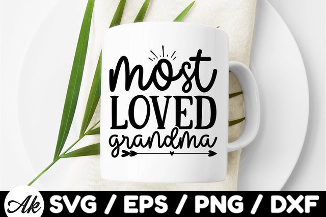 Most loved grandma svg SVG akazaddesign 