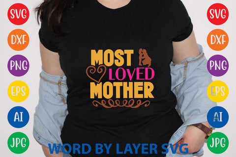 Most Loved Mother SVG Design SVG Rafiqul20606 
