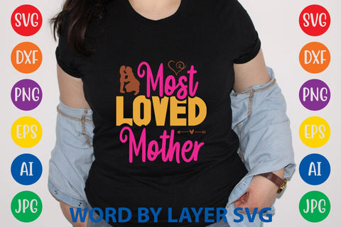 Most Loved Mother SVG Design SVG Rafiqul20606 