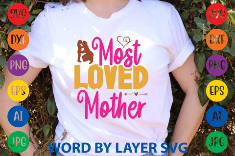 Most Loved Mother SVG Design SVG Rafiqul20606 