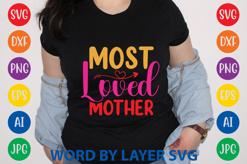 Most Loved Mother SVG Design SVG Rafiqul20606 