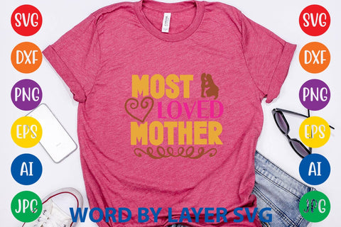 Most Loved Mother SVG Design SVG Rafiqul20606 