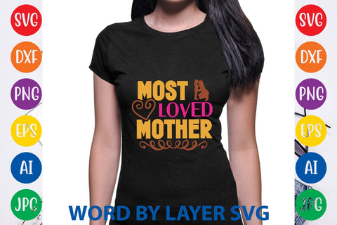 Most Loved Mother SVG Design SVG Rafiqul20606 