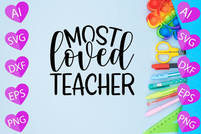 Most Loved Teacher SVG CraftlabSvg29 