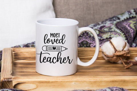 Most Loved Teacher SVG Design SVG futivesvg 