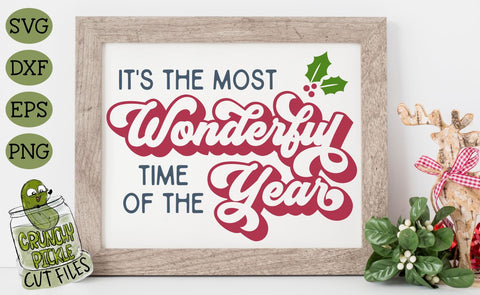 Most Wonderful Time of the Year Christmas SVG Cut File SVG Crunchy Pickle 